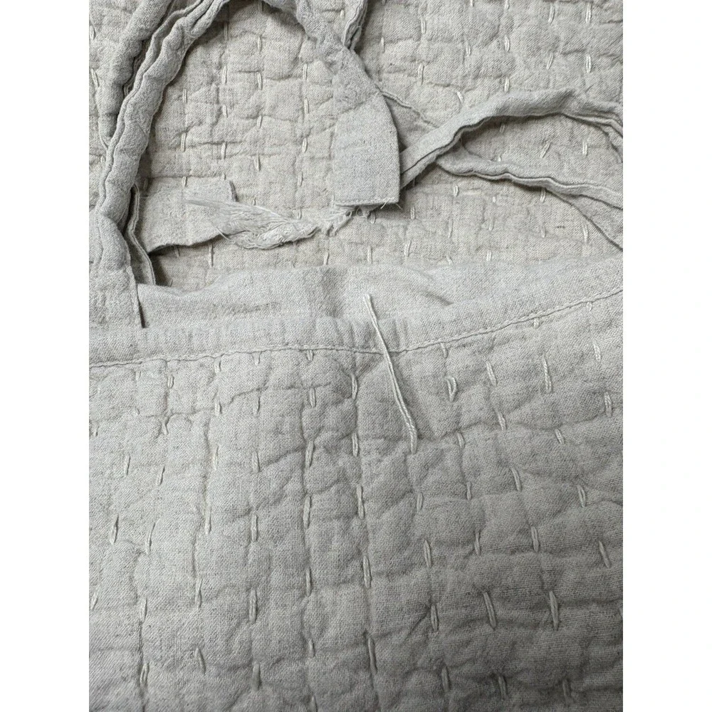 Pottery Barn Beige Pick Stitch Euro Shams